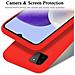Custodia Compatibile Con Samsung Galaxy A22 5g In Liquid Rosso - Coperchio Protettivo In Silicone Tpu Flessibile - Foto miniatura 5
