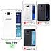 Custodia E 2x Vetro Di Protezione Temperato Compatibile Con Samsung Galaxy J7 2015 In Transparente - Coperchio Protettivo Ibrido Con Bordo In Silicone Tpu E Retro In Vetro Acrilico - Foto miniatura 2