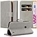 Custodia Compatibile Con Nokia Lumia 520 In Marrone Cappuccino - Coperchio Protettiva Con Chiusura Magnetica, Funzione Stand E Tasca Per Le Carte - Foto miniatura 1