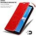 Custodia Compatibile Con Sony Xperia 10 Iii In Rosso Mela - Coperchio Protettiva Con Chiusura Magnetica, Funzione Stand E Tasca Per Le Carte - Foto miniatura 6