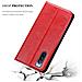 Custodia Compatibile Con Sony Xperia 10 Iii In Rosso Mela - Coperchio Protettiva Con Chiusura Magnetica, Funzione Stand E Tasca Per Le Carte - Foto miniatura 7