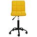 Sedia Da Pranzo Girevole Giallo Senape In Velluto - Foto miniatura 2