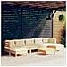 Set Divani Da Giardino 8 Pz Con Cuscini Crema Massello Di Pino - Foto miniatura 1