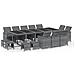 Set Da Pranzo Per Giardino 15 Pz Con Cuscini Polyrattan Grigio - Foto miniatura 2