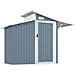 Capanno da Giardino Grigio 270x130x208,5 cm Acciaio Zincato - Foto miniatura 2