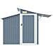 Capanno da Giardino Grigio 270x130x208,5 cm Acciaio Zincato - Foto miniatura 3