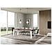 Tavolo Allungabile 90x130/234 Cm Naxy Mix Piano Bianco Frassino - Gambe Noce - Noce /bianco Frassino - Foto miniatura 3