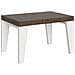 Tavolo Allungabile 90x130/234 Cm Naxy Mix Piano Bianco Frassino - Gambe Noce - Noce /bianco Frassino - Foto miniatura 5