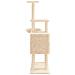Albero Per Gatti Con Tiragraffi In Sisal Crema 131 Cm - Foto miniatura 4