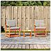 Set Salotto da Giardino 3 pz Marrone Cera Legno Massello Pino - Foto miniatura 4
