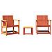Set Salotto da Giardino 3 pz Marrone Cera Legno Massello Pino - Foto miniatura 1