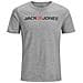 T-Shirt Jjecorp Logo Tee 12137126-Lt Grey Uomo Taglia 2Xl Colore Grigio - Foto miniatura 1