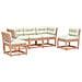 Set Divani Giardino 5 Pz Con Cuscini Legno Massello Di Douglas - Foto miniatura 2