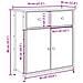 Credenza Rovere Artigianale 70x41x56 Cm In Legno Multistrato - Foto miniatura 8