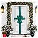 Fiocco Natalizio Verde Fuoriporta Decorazione Di Natale 49x52cm Addobbo Da Porta - Foto miniatura 1