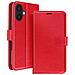 Custodia A Libro Per Iphone 16 Plus Protezione Con Cinturino, Rosso - Foto miniatura 1
