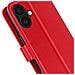 Custodia A Libro Per Iphone 16 Plus Protezione Con Cinturino, Rosso - Foto miniatura 4