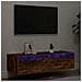 Mobile Porta TV con Luci LED Rovere Fumo 100X35,5x25 cm - Foto miniatura 5