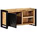 Mobile Porta Tv 80x30x40 Cm In Legno Massello Di Mango Grezzo - Foto miniatura 2