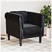 Poltrona Nera In Velluto - Foto miniatura 1