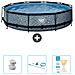 Piscina Fuori Terra - In Giro - 360x360x76 Cm - Grigio - Include Accessori Coordinati Cb94 - Foto miniatura 1