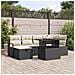 Set di divani da giardino  7 pezzi con cuscini in rattan polimerico nero, Divano da giardino  2 posti con cuscini in rattan polimerico nero - Foto miniatura 2