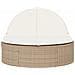 Lettino Prendisole con Cuscini Beige in Polyrattan - Foto miniatura 3