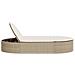 Lettino Prendisole con Cuscini Beige in Polyrattan - Foto miniatura 4