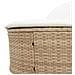 Lettino Prendisole con Cuscini Beige in Polyrattan - Foto miniatura 7