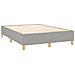 Letto a Molle Materasso e LED Grigio Chiaro 140x190 cm Tessuto - Foto miniatura 5