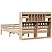 Letto Libreria senza Materasso 140x200 cm in Legno di Pino - Foto miniatura 6