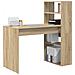 Scrivania con Storage Rovere Sonoma 113x54x120 cm Legno Ingegnerizzato - Foto miniatura 3