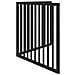 Cancello per Cani Pieghevole 2 Pannelli Nero 160cm Legno Pioppo - Foto miniatura 5