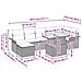 Set Divano da Giardino con cuscino 8 pcs Grigio Poly Rattan - Foto miniatura 7