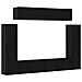 Set mobile TV 8 pcs Rovere nero 80 x 30 x 30.5 cm - Foto miniatura 1