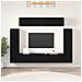 Set mobile TV 8 pcs Rovere nero 80 x 30 x 30.5 cm - Foto miniatura 2