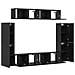 Set mobile TV 8 pcs Rovere nero 80 x 30 x 30.5 cm - Foto miniatura 7