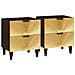 Comodino con cassetto 2 pcs Nero e Oro 40 x 33.5 x 46 cm - Foto miniatura 1