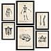 Set Di 6 Stampe Illustrazioni Mediche Di Scheletri In Stile Vintage Di Anatomia, Parti Del Corpo, Ossa E Muscoli A3 & A4 Cornice Nera - Foto miniatura 1
