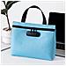 Grande Borsa Con Serratura A Combinazione - Organizer Sicuro In Poliestere Per Documenti Blue - Foto miniatura 2