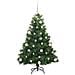 Albero di Natale artificiale con 150 LED Verde 150 cm PE e PVC - Foto miniatura 4