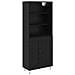 Credenza Rovere Nero 69,5 x 34 x 180 cm Legno multistrato - Foto miniatura 1
