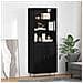 Credenza Rovere Nero 69,5 x 34 x 180 cm Legno multistrato - Foto miniatura 2