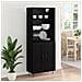 Credenza Rovere Nero 69,5 x 34 x 180 cm Legno multistrato - Foto miniatura 4
