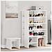 Mobile per scarpe 2 pcs Bianco Legno multistrato - Foto miniatura 2