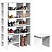 Mobile per scarpe 2 pcs Bianco Legno multistrato - Foto miniatura 3