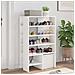 Mobile per scarpe 2 pcs Bianco Legno multistrato - Foto miniatura 4