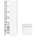 Mobile per scarpe 2 pcs Bianco Legno multistrato - Foto miniatura 9