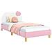 Struttura letto bambini con testata Rosa 80 x 200 cm PU - Foto miniatura 1