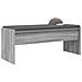 Panca per ingresso con cuscino Grigio Sonoma 103 x 38 x 40 cm - Foto miniatura 3